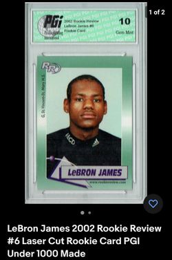 PGI LEBRON JAMES BASKETBALL CARD #6