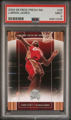 2004 Skybox Fresh Ink LeBRON James PSA 9