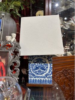 Ralph Lauren blue and white accent lamp