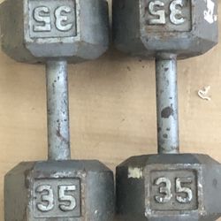 35 Lb Dumbbell Pair