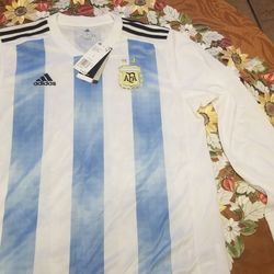 Adidas Argentina Long sleeve Home Jersey Size L 