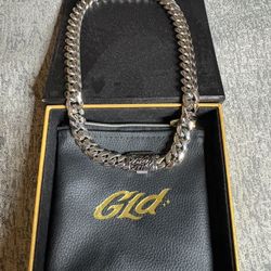 GLD White Gold Cuban Link