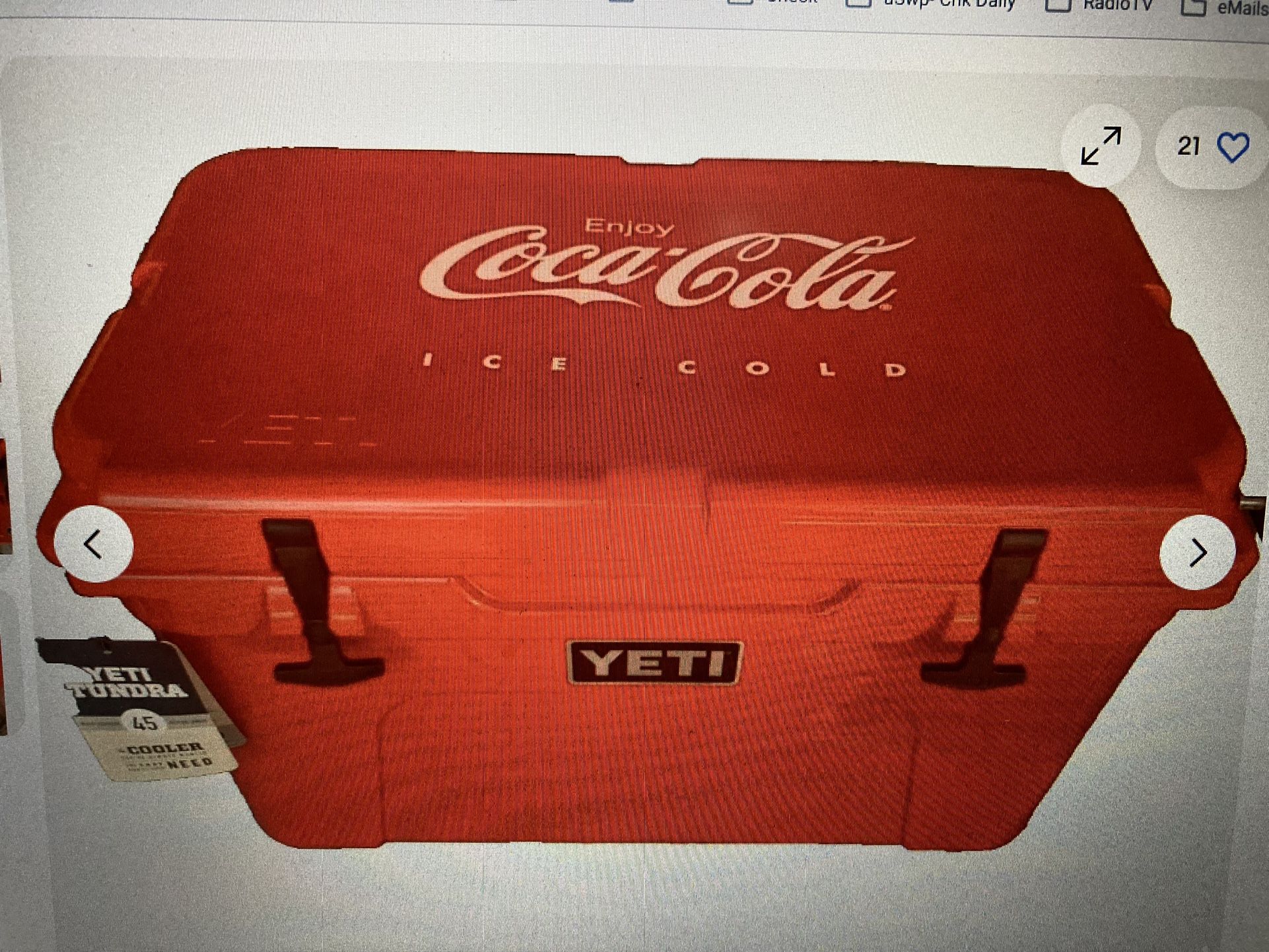 Yeti Tundra 45 Cooler - Coca-Cola (Limited Edition Collector’s Item)