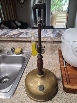 VTG THE AKRON LAMP CO. Gas Table Lamp