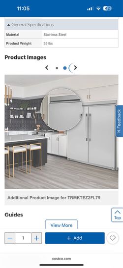 Frigidaire Dual Fridge & Freezer 66” Trim Kit