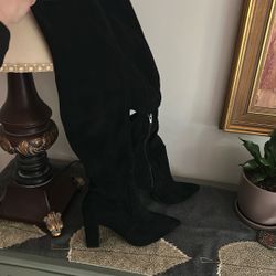 New! Women’s Faux Suede Over The Knee Boots Size 7