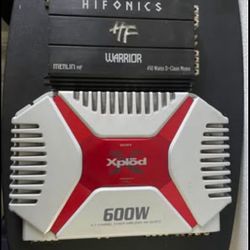 Car stereo amps Sony explode amp 600w hifonics merlin warrior 450w amp