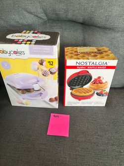 Babycakes Cake Pop Maker & Nostalgia Waffle Maker Bundle