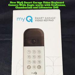 New MyQ Smart Garage Video Keypad Wide Angle Security Camera 