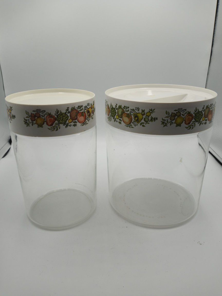 Pyrex Vintage Spice O' Life Canisters Set Of 2