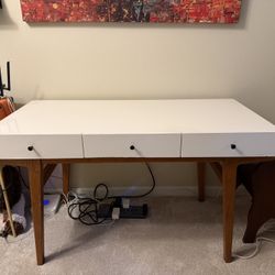 West Elm Modern Pecan Desk