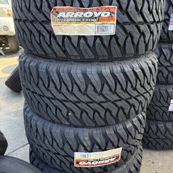 33x12.50R20 Arroyo MT 4 NEW TIRES INSTALLED AND BALANCED