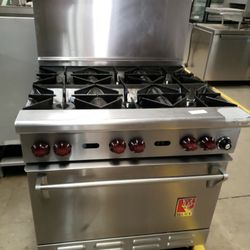 Used Wolf 36"L Range With 6 Burners N Standard Oven Natural Gas
