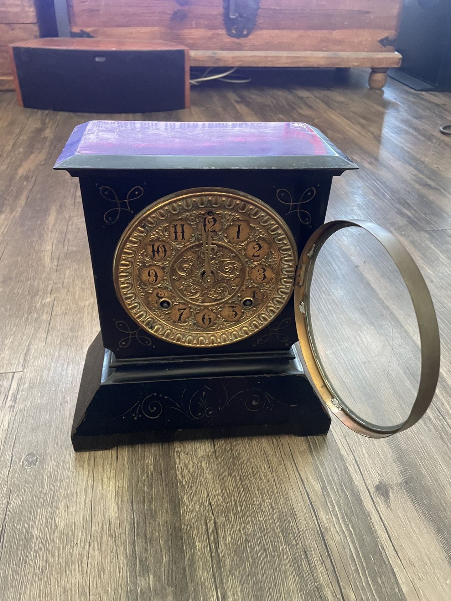 antique Vintage Mantel Clock by Ansonia Clock Co