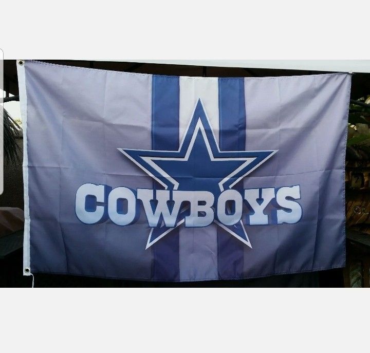 Las Vegas Raiders Flags, Los Angeles Rams, New England Patriots, Denver Broncos, Dallas Cowboys Flags And Tailgate Banner