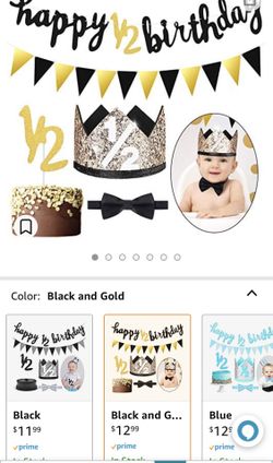 Gold & Black 1/2 yr. Photo Prop