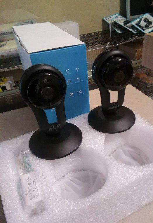 Two Uniojo Indoor Wi Fi Security Camera's