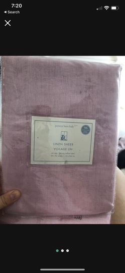 Pottery  Barn Kids ~NEW~ 96 in. Linen Sheer Soft Pink Panel
