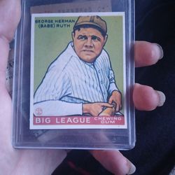 Babe Ruth Big League Chew Baseball Card