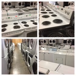 DRYER GAS ELECTRIC TOP FRONT LOAD WASHING MACHINE LAUNDRY SET RANGE STOVE OVEN MICROWAVE ETC.