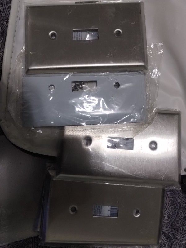 Pack Of 3- Leviton Stainless Steel One Gang Satin Finish Toggle Switch