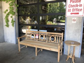 Solid Wood Teak Bench! Great For The Outdoors