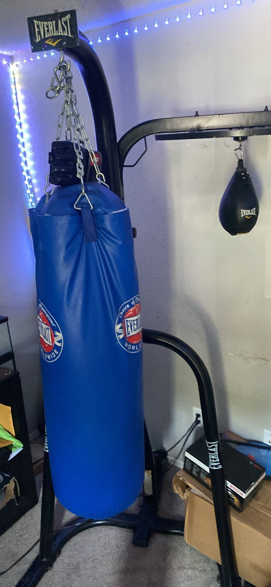 Everlast Double Punching Bag Stand With Bags