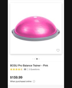 Pink Bosu Ball