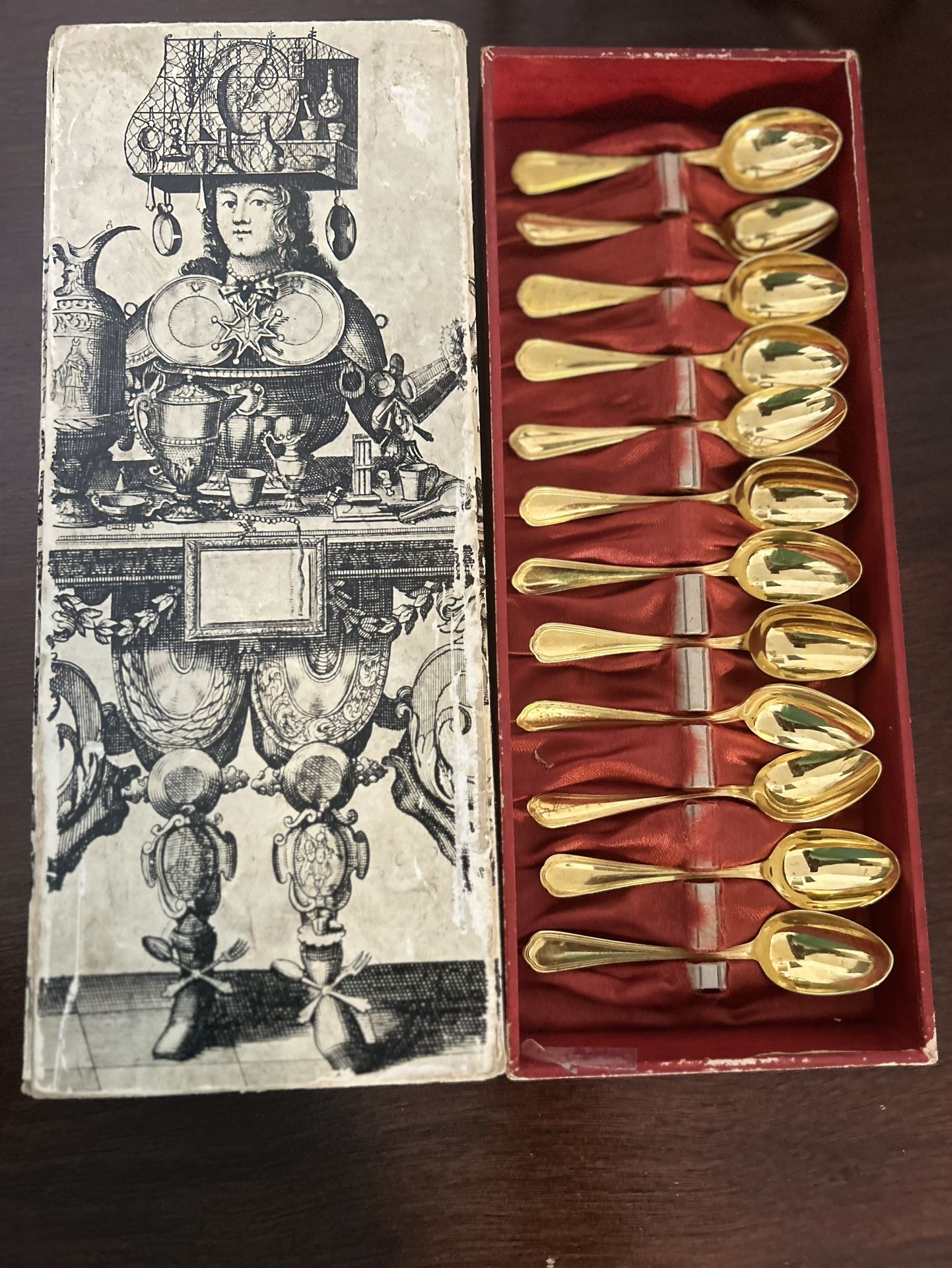 uncirculated One Owner 1936   Christolfle  vintage 24karat Gold Plated Silverware