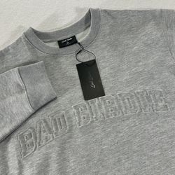 NWT Bad Birdie Men’s XXL Heather Grey Long Sleeve Crewneck Sweatshirt