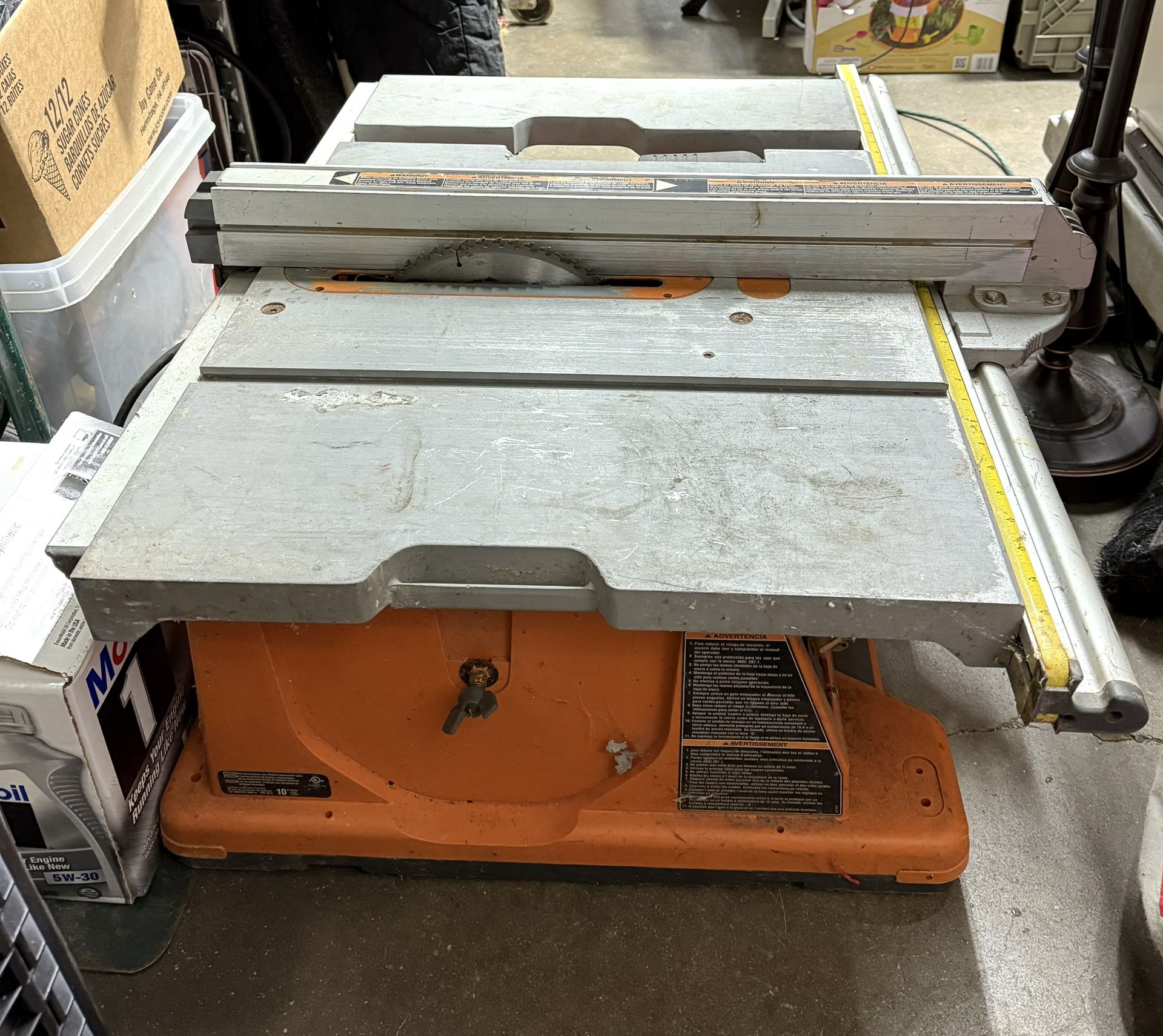 Rigid 15 Amp 10” Portable Corded Pro Job site Table Saw With Stand