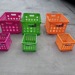 Colorful Plastic Crates 