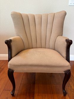Vintage Channel Back Upholstered Accent Chair