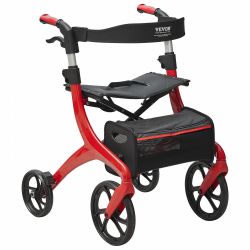 NEW VEVOR Folding Rollator Walker up to 300LBS Capacity
