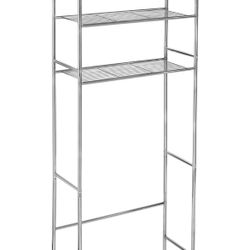 3-Tier Metal Bathroom Shelf Space Saver, Over The Toilet Storage Rack Organizer
