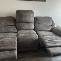Grey Recliner Sectional 