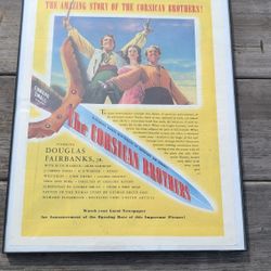The Corsican Brothers 1941 Movie Poster Print 12x14.5” – Douglas Fairbanks Jr.
