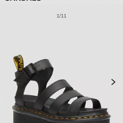 Dr Martens Leather Platform Gladiator Sandals