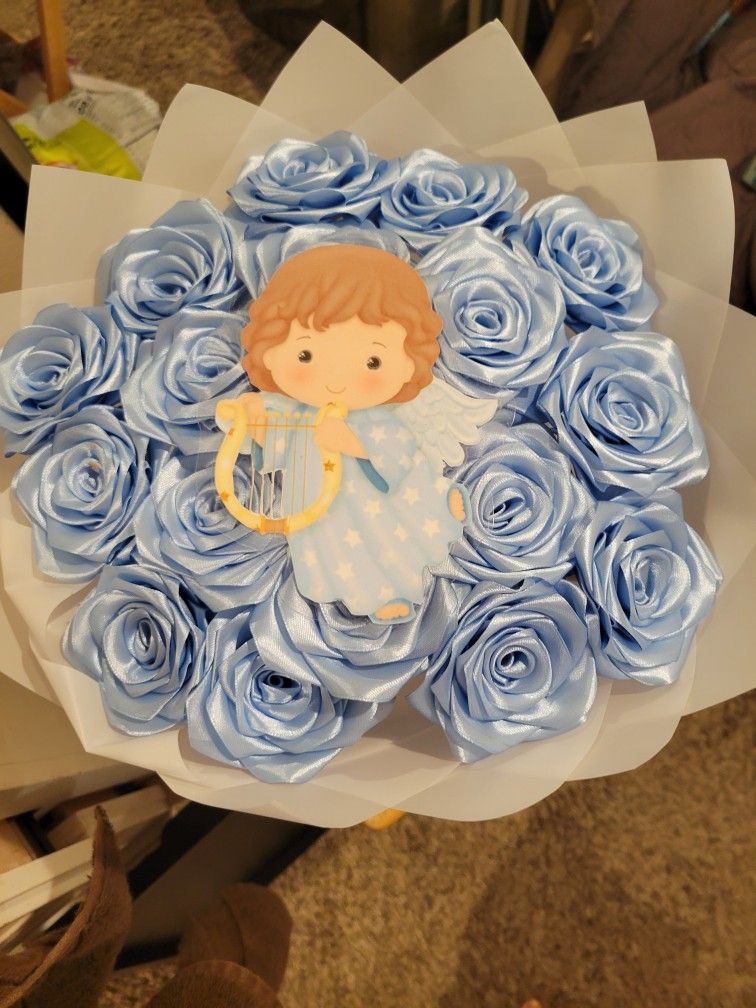 Ribbon Bouquet Of Flowers