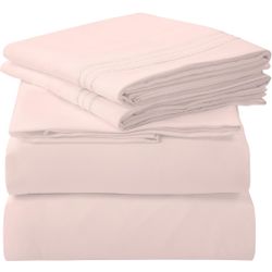 Pink ROYALE LINENS 4 Piece Full Sheets Set/ New 