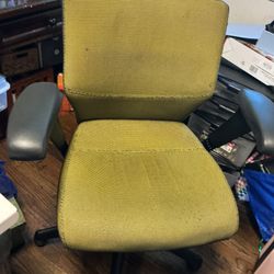 A Nice, Green Swivel Chair, In Good Condition 