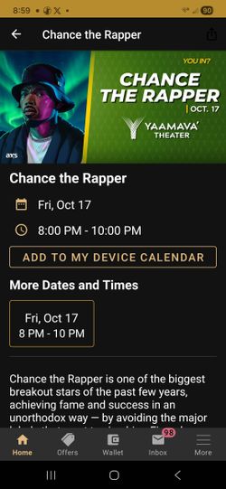 Chance The RAPPER YAAMAVA TONIGHT 