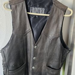 Vest. Leather. Frontier. 
