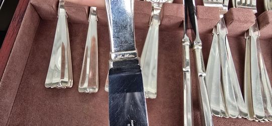 Hans Hansen Sterling Silver Flatware Set 14 Service 112 Pcs