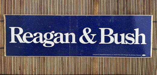 PRICE DROP! Vintage Reagan & Bush 1980 Presidential Campaign Bumper Sticker