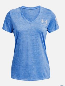 Under Armour fitness Women's Active Wear Freedom V-Neck Tee Short Sleeve T-Shirt