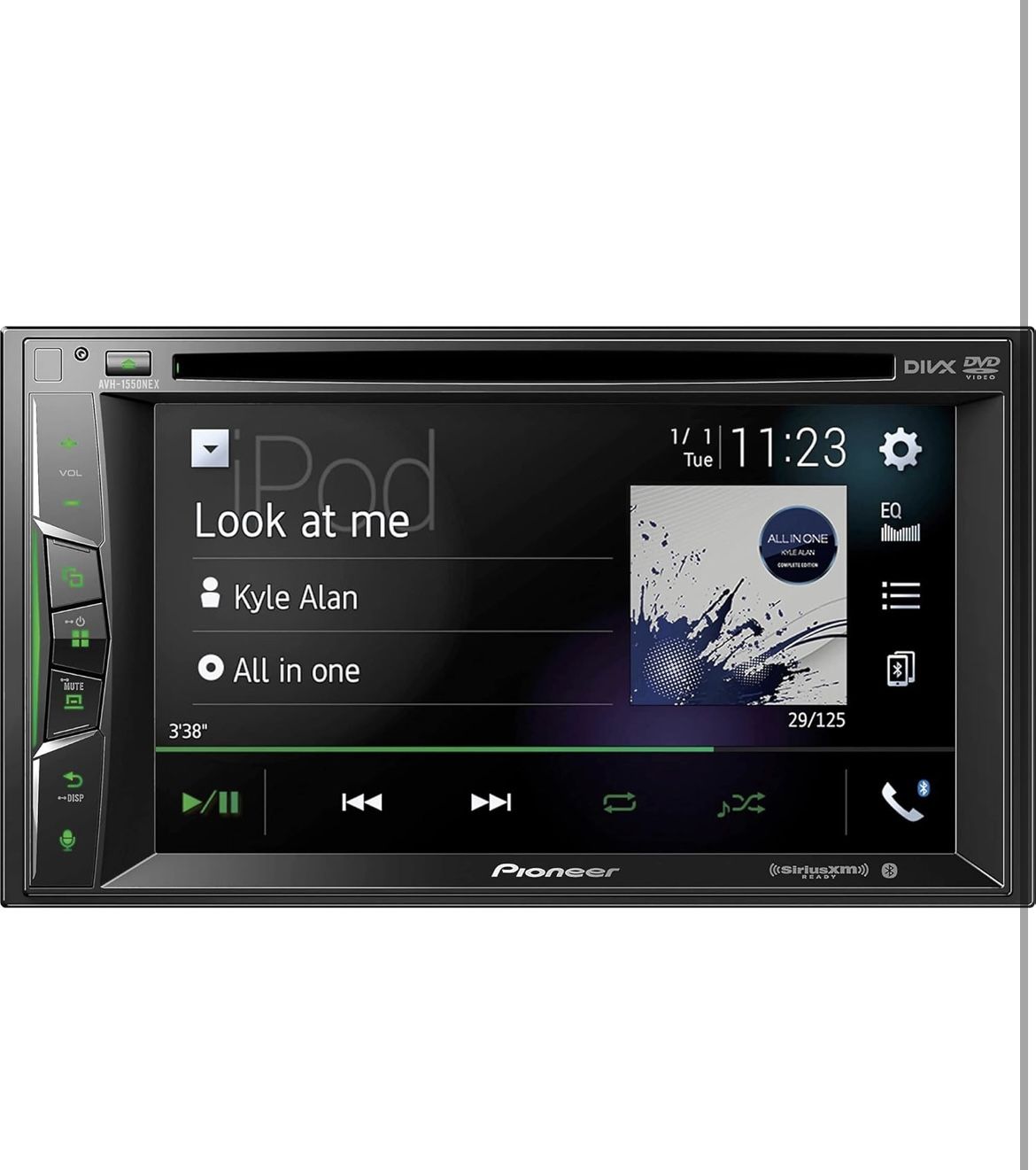 Pioneer AVH-1500NEX Double DIN Apple CarPlay in-Dash DVD/CD/AM/FM Car Stereo Receiver w/ 6.2" Touchscreen