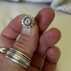 1920’s Vintage White Gold And Diamonds Ring. Originally Created By Hand. Unique