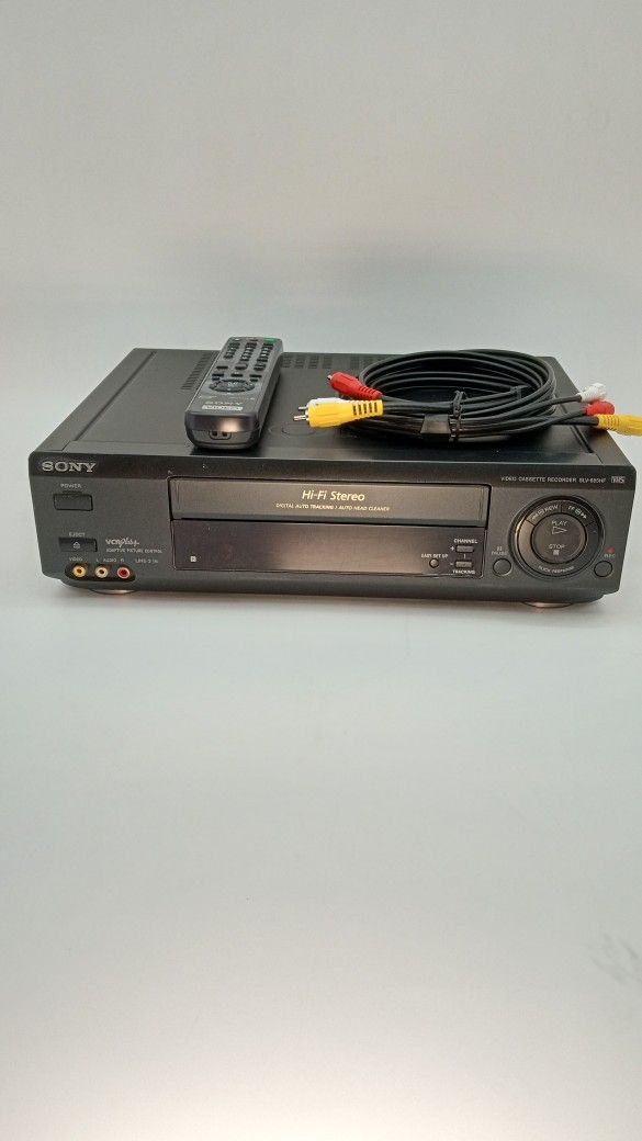 Sony VCR with Remote And Cable. Works Fine. 