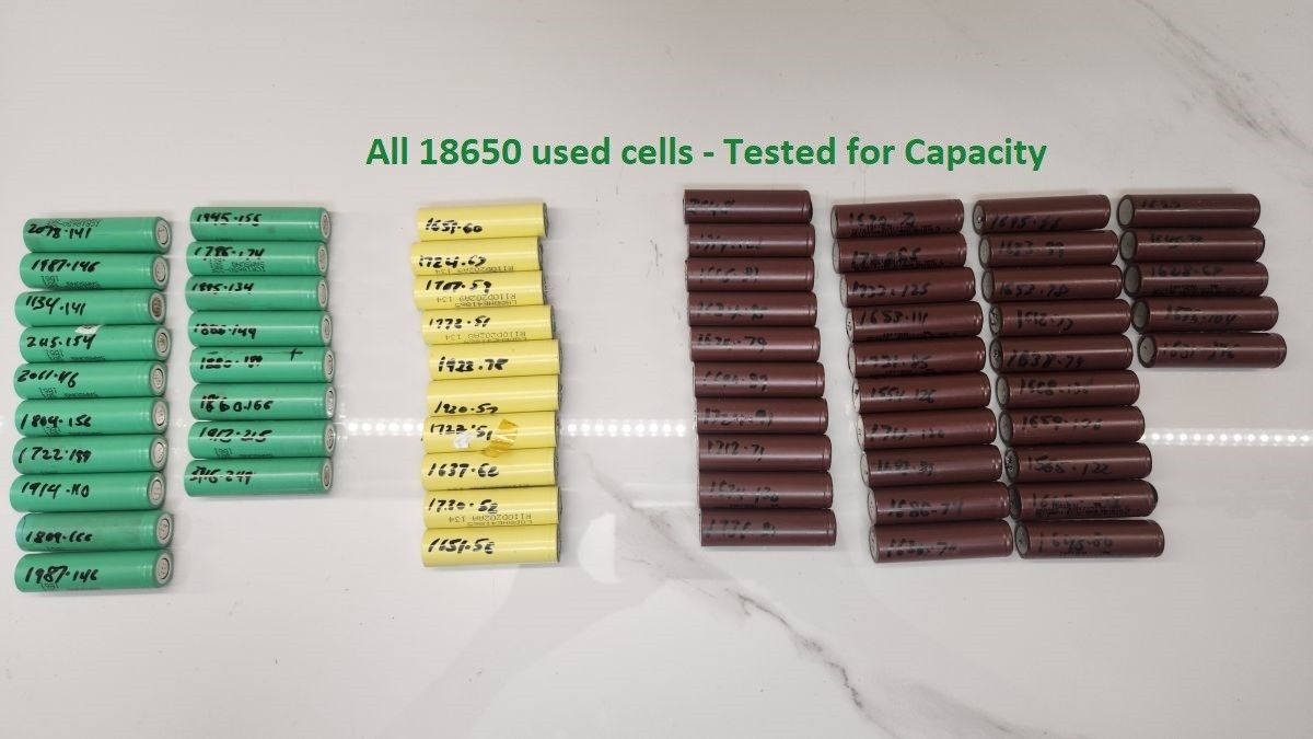 18650 Lot of 63 Batteries 4.1v Lot used and Tested -Read Description
